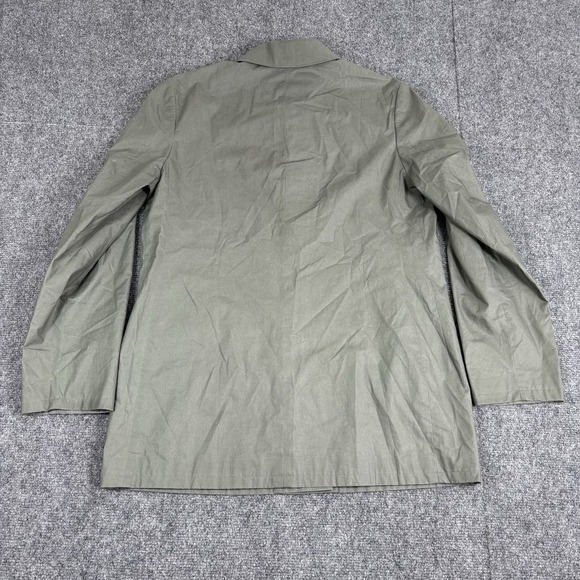 Vintage Y2K Banana Republic Water Resistant Mac Jacket Coat Cotton Green Size M - Picture 5 of 11